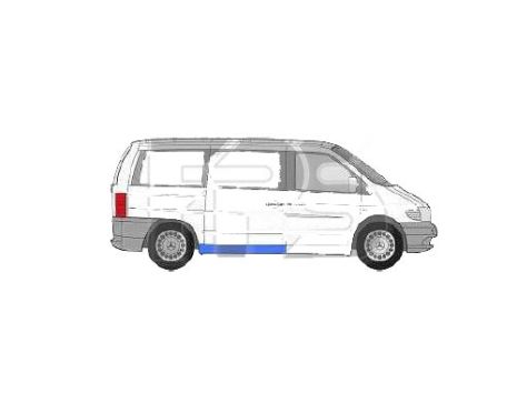 Порог правий під розсувні двері Mercedes Vito 96-03 (Klokkerholm)