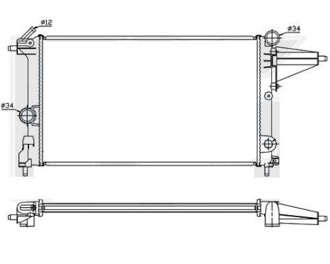 Радиатор охлаждения двигателя Opel Vectra A 1.6 МКПП, без кондиционера 1988-1995