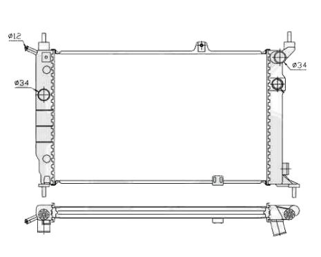 Радиатор охлаждения двигателя OPEL ASTRA F 1991-1997