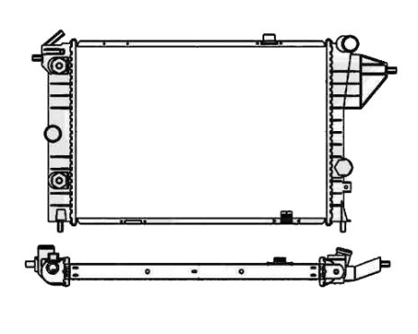 Радиатор охлаждения двигателя Opel Vectra A 1.7D, автомат, без конд. 1988-1995