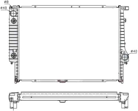 Радиатор охлаждения двигателя BMW 5 Series ( E34 ) (88-91), BMW 7 E32 (87-94) 3.0, 3, 5 АКПП, конд. (FPS)