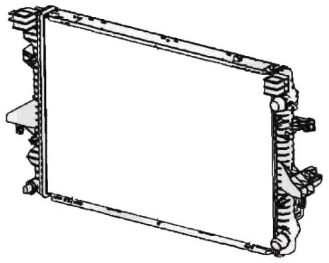 Радіатор охолодження двигуна Volkswagen T5 (Transporter) 2003-2009