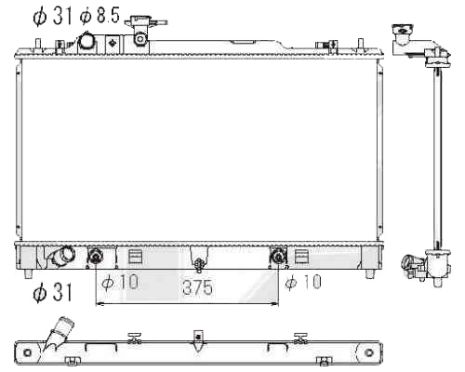 Радіатор охолодження двигуна MAZDA 6 (GH) 2008-2010