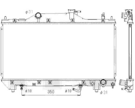Радіатор охолодження двигуна Toyota Avensis T22 (00-02) 1.8 АКПП (Koyorad)