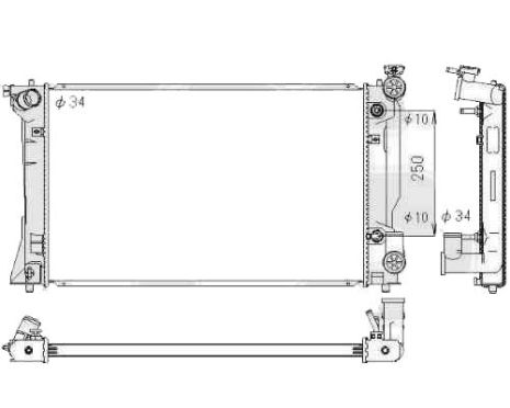 Радіатор охолодження двигуна TOYOTA AVENSIS 2003-2006 (крім Verso)