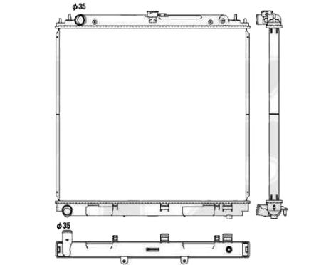 Радіатор охолодження двигуна Nissan Pathfinder, Navara 2.5 DCi (05-14) МКППб конд. (Koyorad)