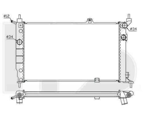 Радіатор охолодження двигуна OPEL ASTRA F 1991-1997
