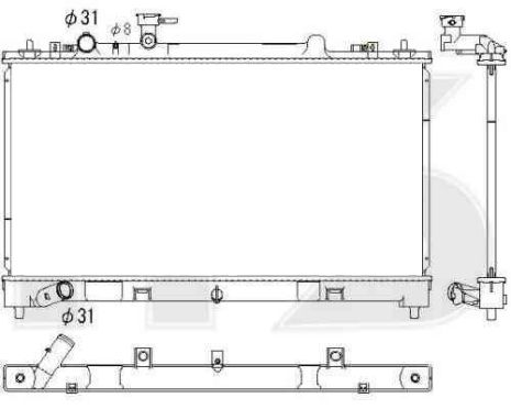 Радиатор охлаждения двигателя MAZDA (KOYORAD) FP 44 A1385-X