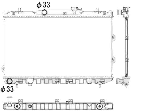 Радиатор охлаждения двигателя KIA CERATO 2004-2006