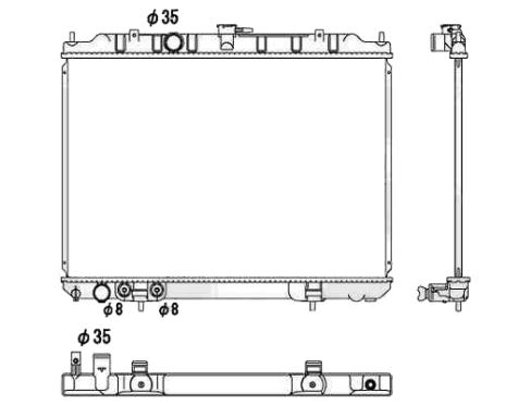 Радіатор охолодження двигуна NISSAN X-TRAIL 2001-2007