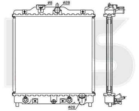 Радіатор охолодження двигуна HONDA CIVIC 1992-1995 HB (EG/EH)