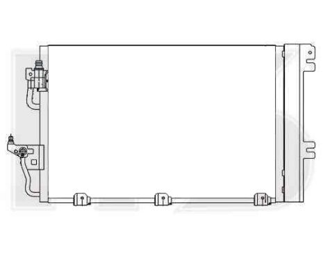 Радіатор кондиціонера Opel Astra H 03-, Opel Zafira 05- (AVA)