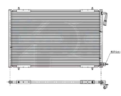 РАДІАТОР КОНДИЦІОНЕРА на PEUGEOT 206 1998-2009