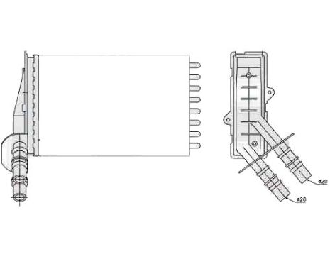Радиатор печки RENAULT SYMBOL I 1999-2001 (LB0 / 1 / 2)