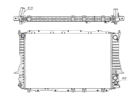 Радіатор Audi (Audi)DI 100 91-94/A6 94-98 (C4) виробник FPS