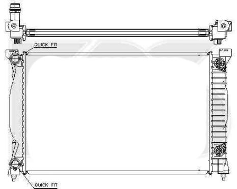 Радіатор Audi (Audi)DI A4 01-04 (B6)/A4 05-08 (B7) виробник FPS