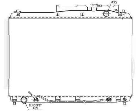 Радіатор Hyundai Veracruz (Хюндай, Хундай Веракруз) 07-12 виробник HCC