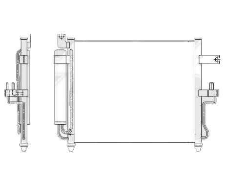 Радіатор кондиціонера Hyundai Accent (Хюндай Акцент) 99-05 виробник HCC