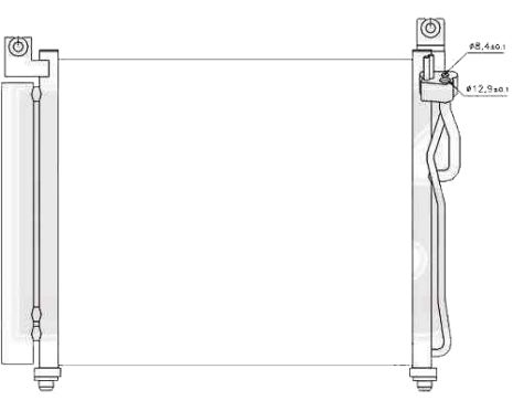 Радіатор кондиціонера Kia (Кіа) PICANTO 04-08 виробник HCC