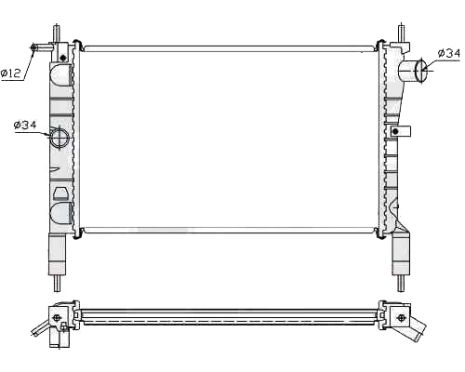Радіатор охолодження двигуна OPEL ASTRA F 1991-1997