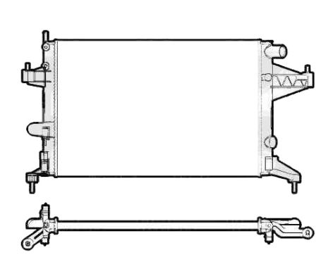 Радіатор охолодження двигуна OPEL CORSA C 2001-2003