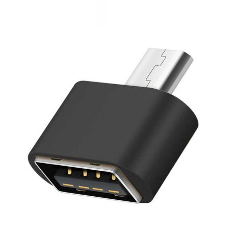 OTG перехідник RS060/YHL-T3 MicroUSB to USB чорний, передача файлів