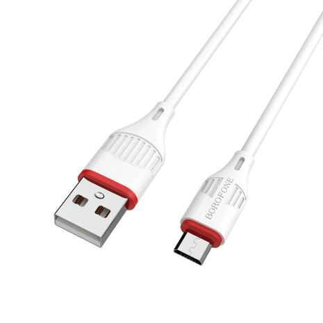 Кабель Borofone BX17 USB to MicroUSB 1m белый