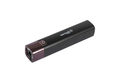 Фонарь WERTVOLL 3 режима LED Li-ion 1200 mAh/t 7000 K/80 lum powerbank ABS 122х25 мм BLACK MASTERTOOL RX-8002