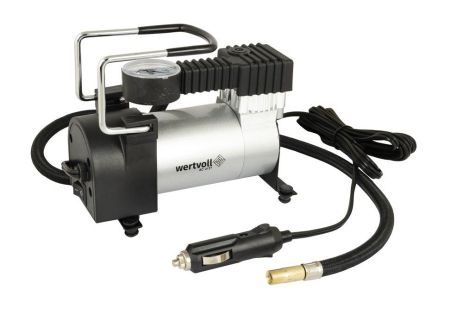 Компрессор автомобильный WERTVOLL 12 V 150 PSI 8 A 100 Вт 37 л/мин сумка MASTERTOOL AC-2137