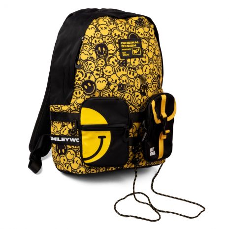 Шкільний рюкзак YES, одне відділення, два знімні кармани, розмір: 44*31*14 см, чорно-жовтий Smiley World