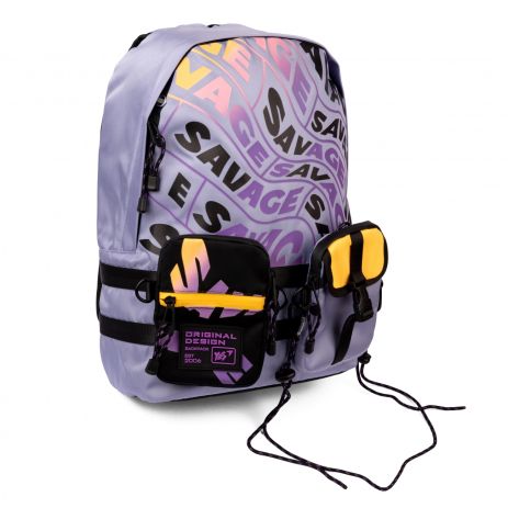 Шкільний рюкзак YES, одне відділення, дві кишені, знімні, розмір: 44*31*14 см, бузковий Savage