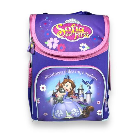 Шкільний рюкзак Space для дівчинки, одне відділення, бічні кишені, розмір 33*28*15см фіолетовий Принцеса Софія