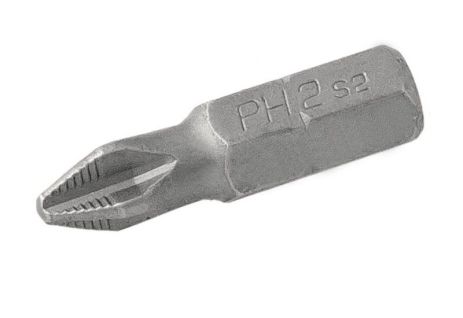 Насадка викруткова PH2 25 мм 1/4" S2 набір 2 шт MASTERTOOL 10-02-250