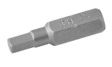 Насадка викрутка HEX4 25 мм 1/4" S2 набір 2 шт MASTERTOOL 10-04-250