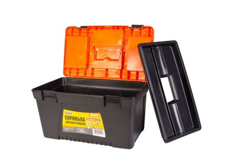 Ящик для инструментов с пластиковыми замками органайзеры 17" 432х248х240 мм MASTERTOOL 79-2717