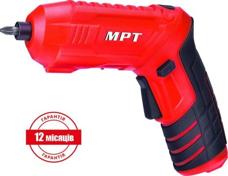 Отвертка аккумуляторная поворотная MPT 4 V Li-ion 1.5 Ач 250 об/мин 3.5 Нм реверс USB аксессуары 10 шт MASTERTOOL MCSD4006.1