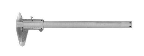 Штангенциркуль механический 200 мм точность 0,02мм в ПВХ чехле MASTERTOOL 30-0620