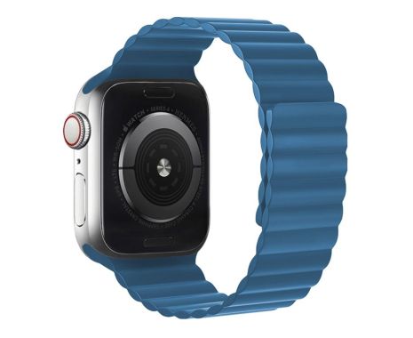 Ремінець силіконовий Hoco iWatch WA07 magnetic 42/ 44/ 45/ 49mm blue