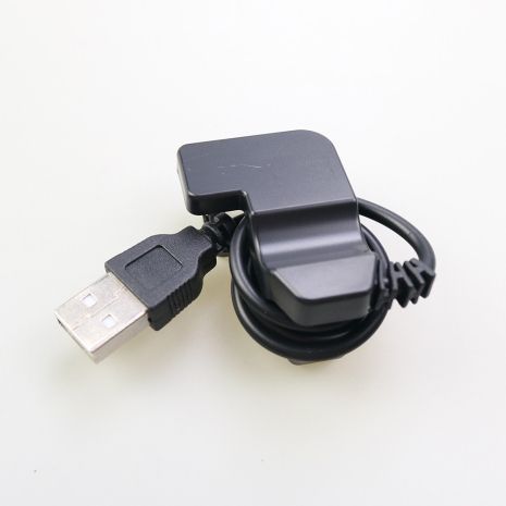 USB кабель для смарт годинника універсальний прищіпка (2 pin) 3 mm чорний