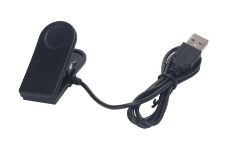 USB кабель для смарт годинника універсальний прищіпка (2 pin) 7 mm чорний