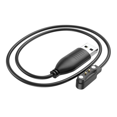 USB кабель для смарт годинника Hoco Y5/ Y5 Pro/ Y6/ Y7/ Y8 чорний