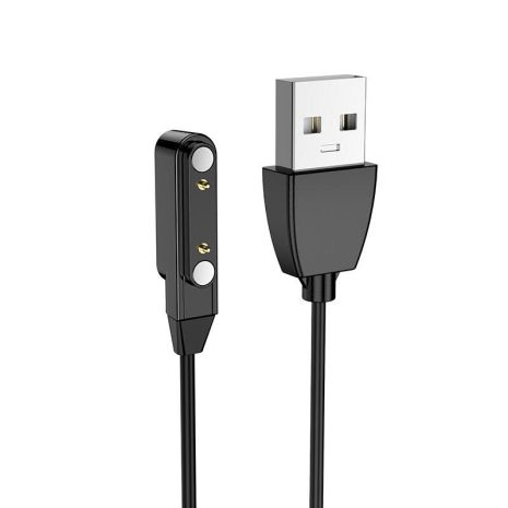 USB кабель для смарт годинника Hoco Y1/ Y2 чорний