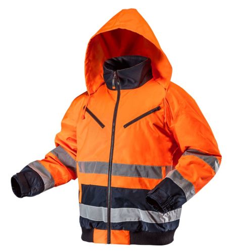 Утеплена робоча сигнальна куртка, помаранчева L NEO 81-711-L