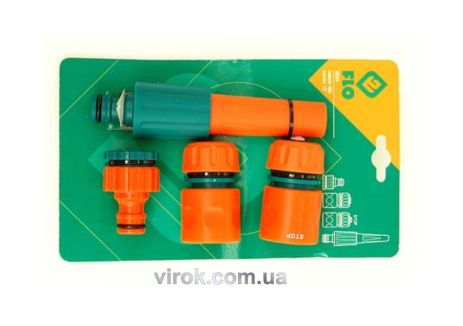 Набор поливочный FLO 3/4"-1/2" 4 шт Vorel 89204