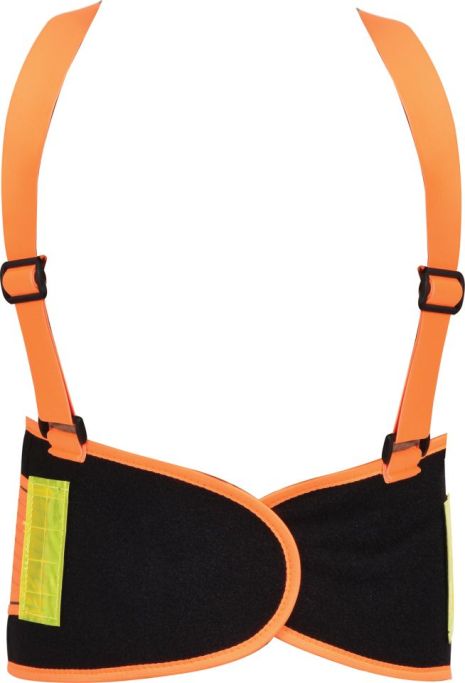 Пояс для поддержки спины эластичный с увеличенной видністю (оранжевый), 137х 20 см, размер XXL Yato YT-742411