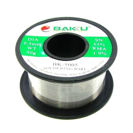 Припій Baku BK-5005 (0,5 мм, Sn 63%, Pb 35,1%, rma 1,9%)
