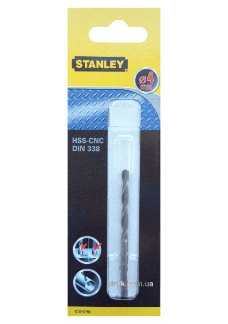 Свердло по металу 4 мм Stanley STA50706-QZ