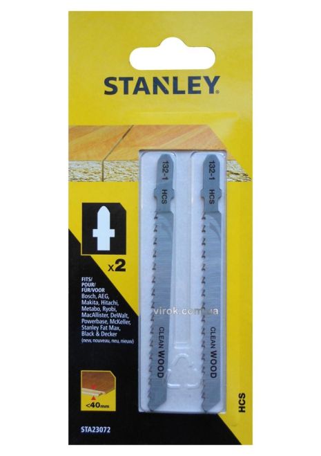 Набор пильных полотен для электролобзика хвост Т 2 шт. Stanley STA23072-XJ