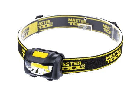 Фонарь налобный 3 режима 59х41х32 мм COB LED 3xAAA ABS MASTERTOOL 94-0811