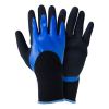 Трикотажні рукавички з подвійним нітриловим покриттям р9 (синьо-чорні манжет) SIGMA 9443671